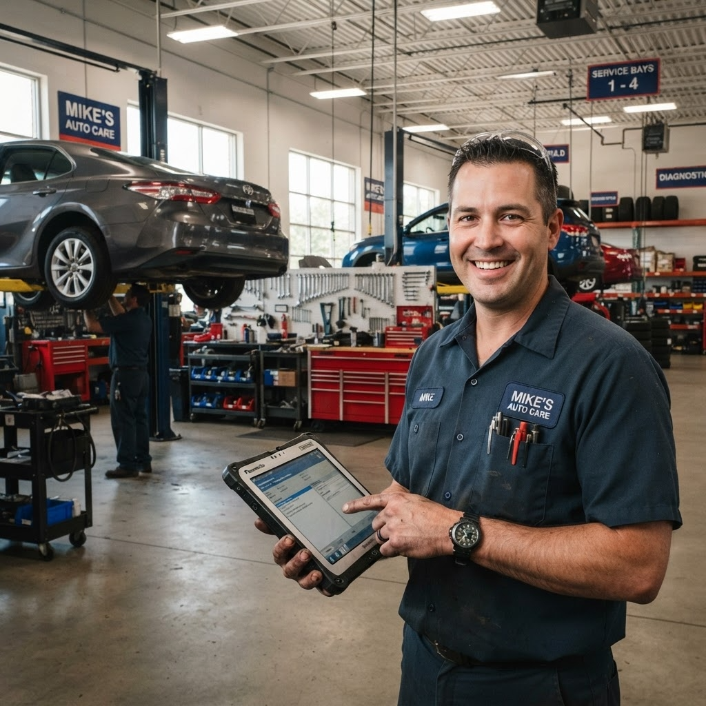Local service owner working in a workshop