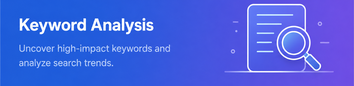 Keyword Analysis tool preview