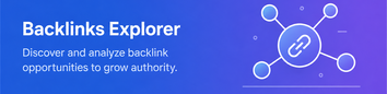 Backlinks Explorer tool preview