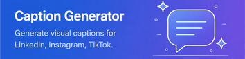 Caption Generator tool preview
